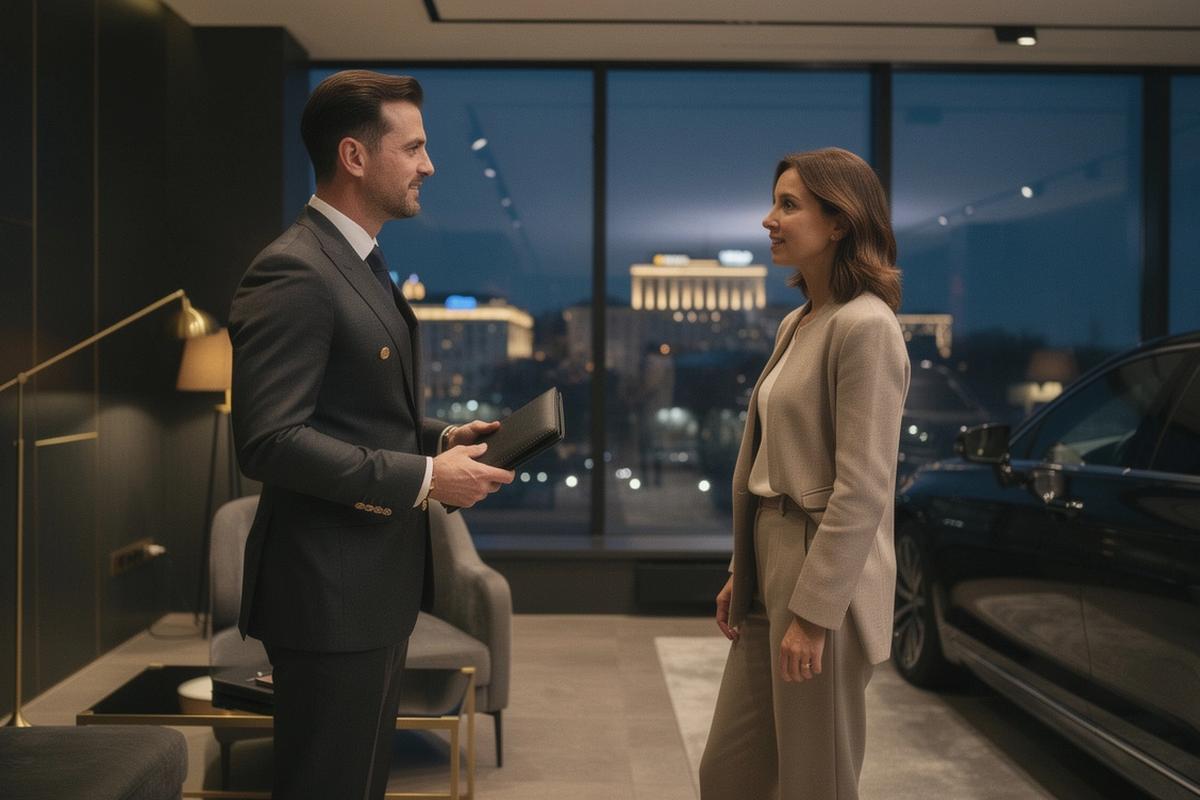 Luxury car buyer receiving concierge coordination in Kyiv